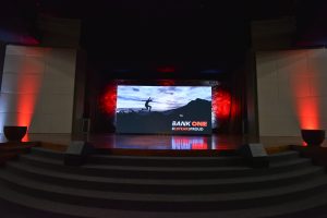 Photo of the stage for Bank One annual general meeting 2017